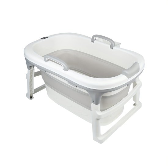 Aufun 128 x 62 x 52 cm Baignoire pliable avec Housse et Rouleaux de