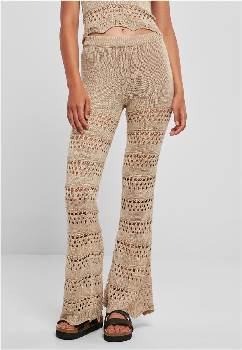 Urban Classics Flared Crochet Knit Legging 5XL Beige