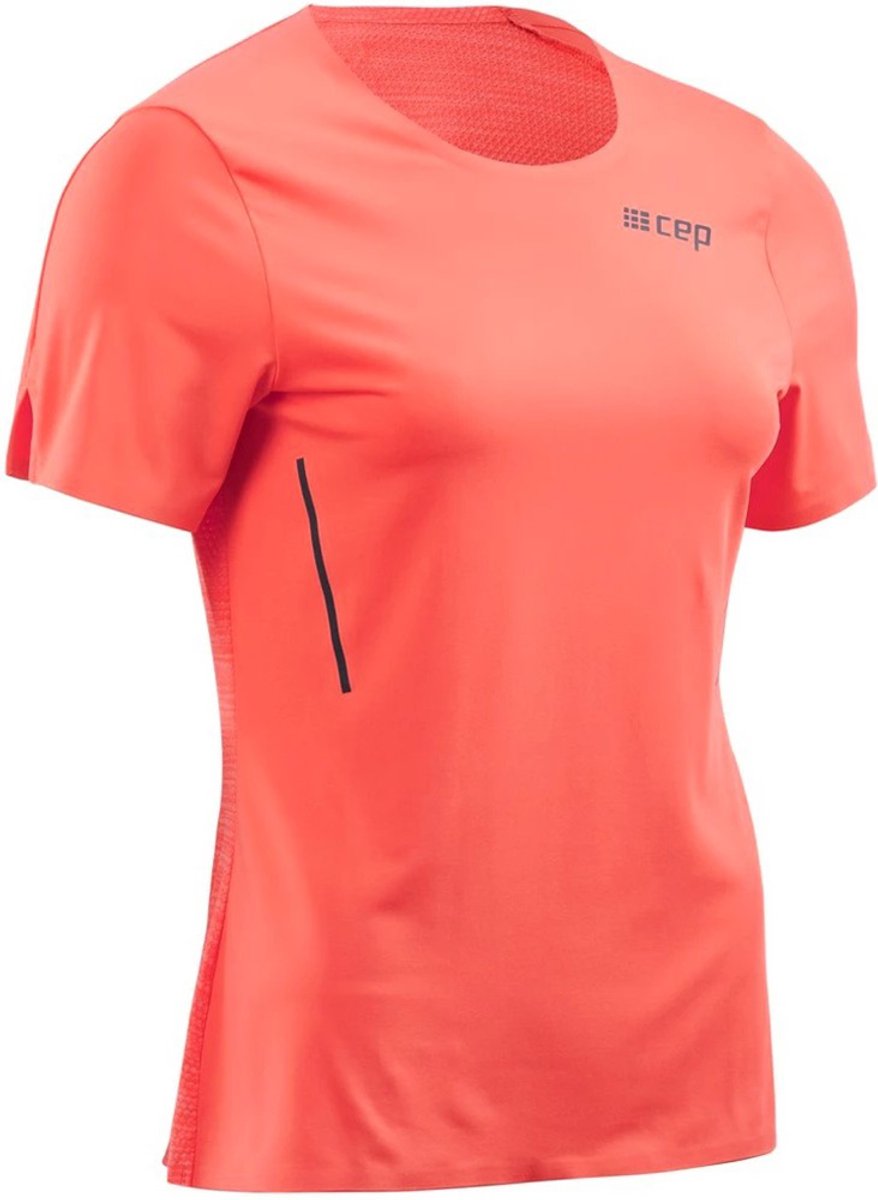 Cep Dames sportshirt Dames T-shirt Hardloopshirt Korte mouw 95249 Zalmroze-S
