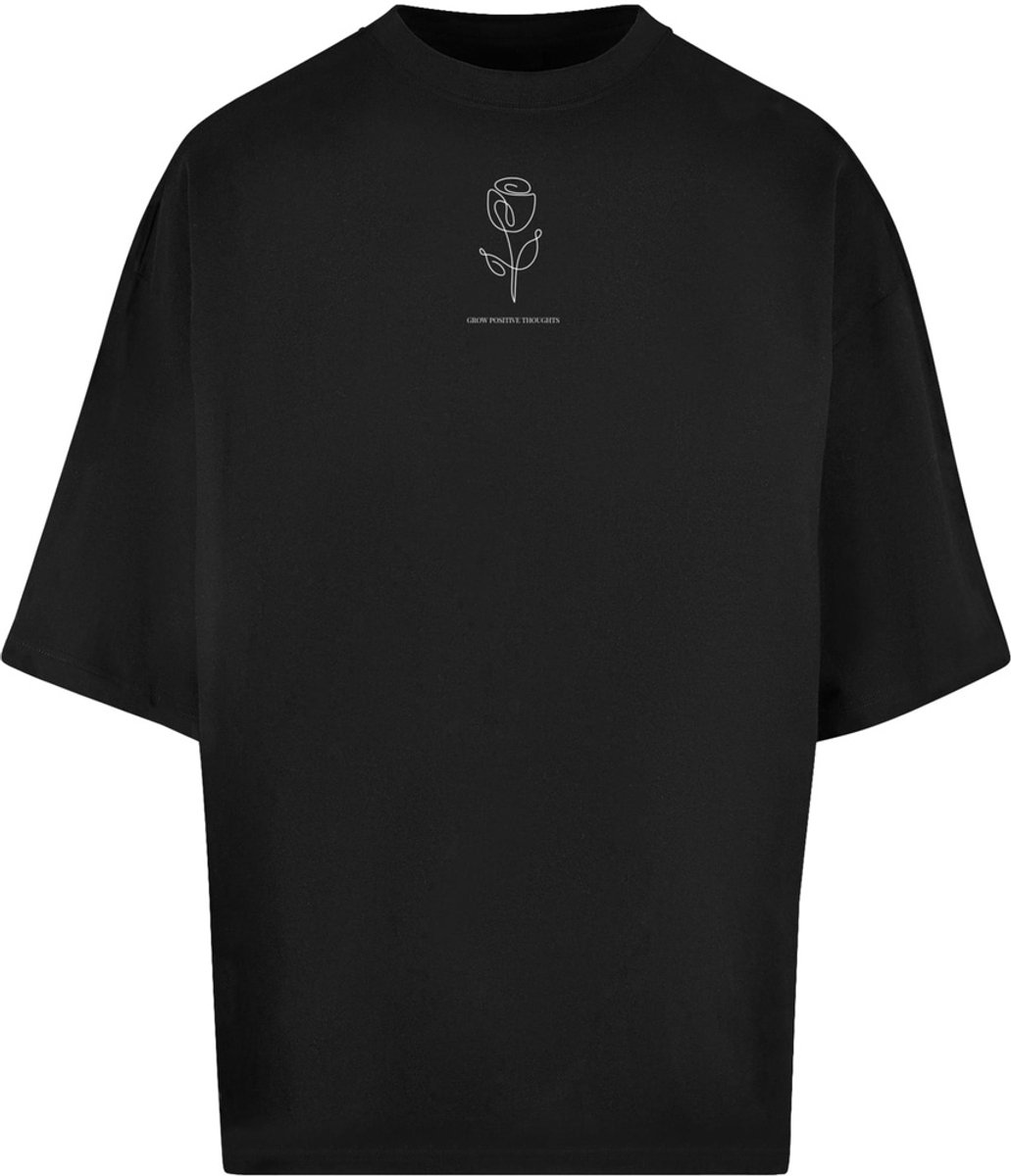 Merchcode - Spring Tulip Flower Huge Heren Tshirt - XL - Zwart