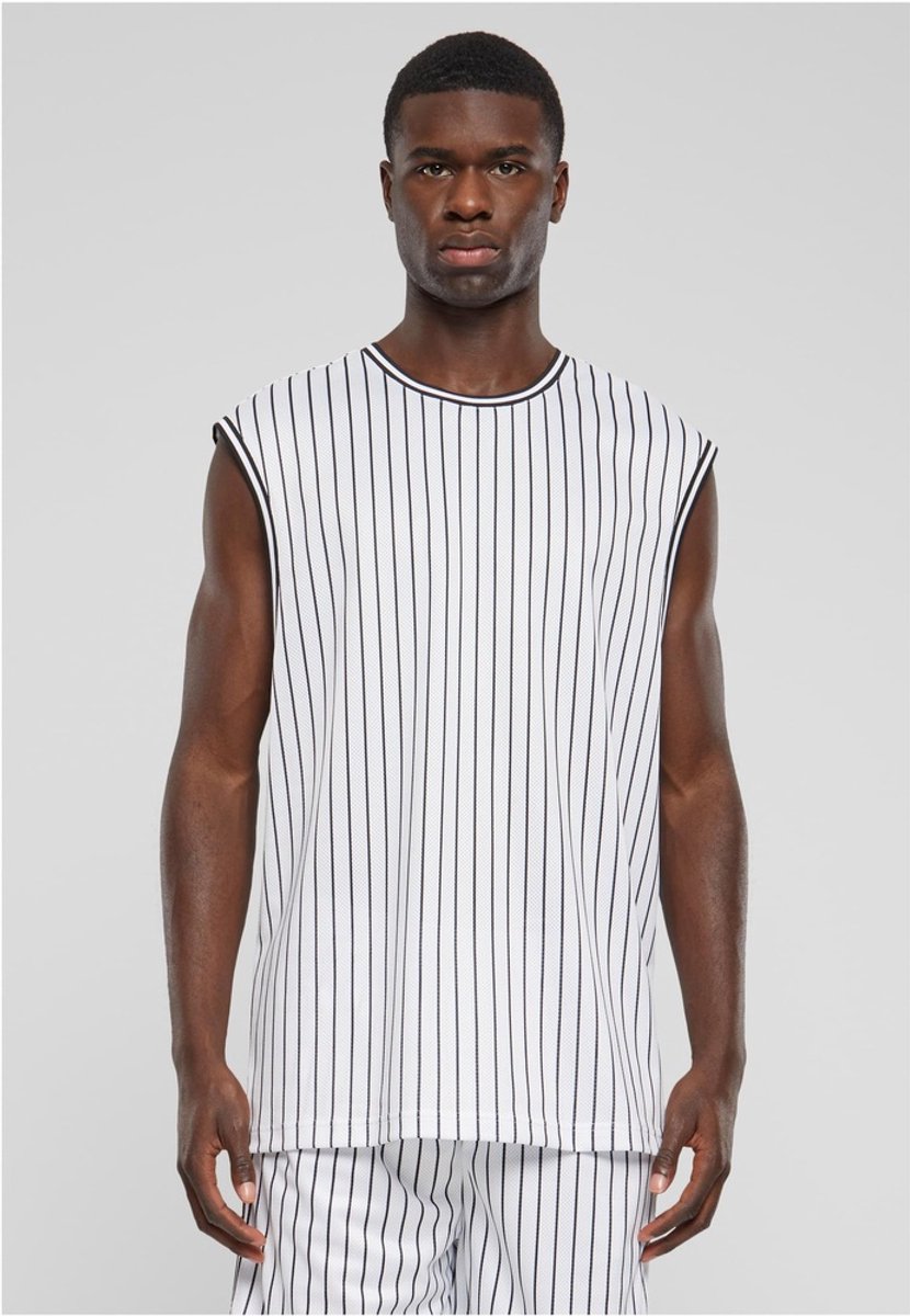 Urban Classics Striped Mesh Tanktop M Wit