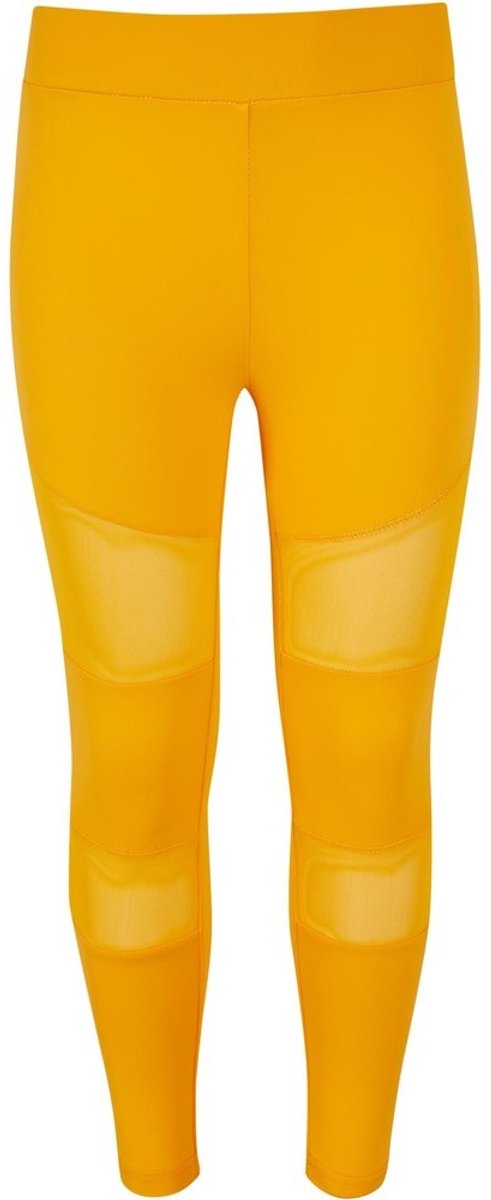 Urban Classics Tech Mesh Kinder Legging Kids 146/152 Geel
