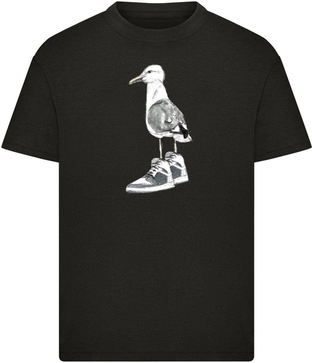 Mister Tee The Seagull Sneakers Kinder Tshirt Kids 122/128 Zwart