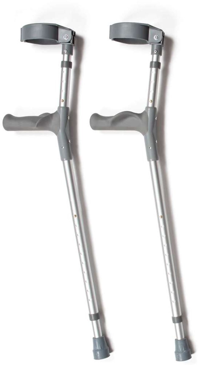 Elleboogkrukken ergonomisch AC002 - Loopkrukken met gesloten manchet - Krukken per paar van 2, set van links en rechts
