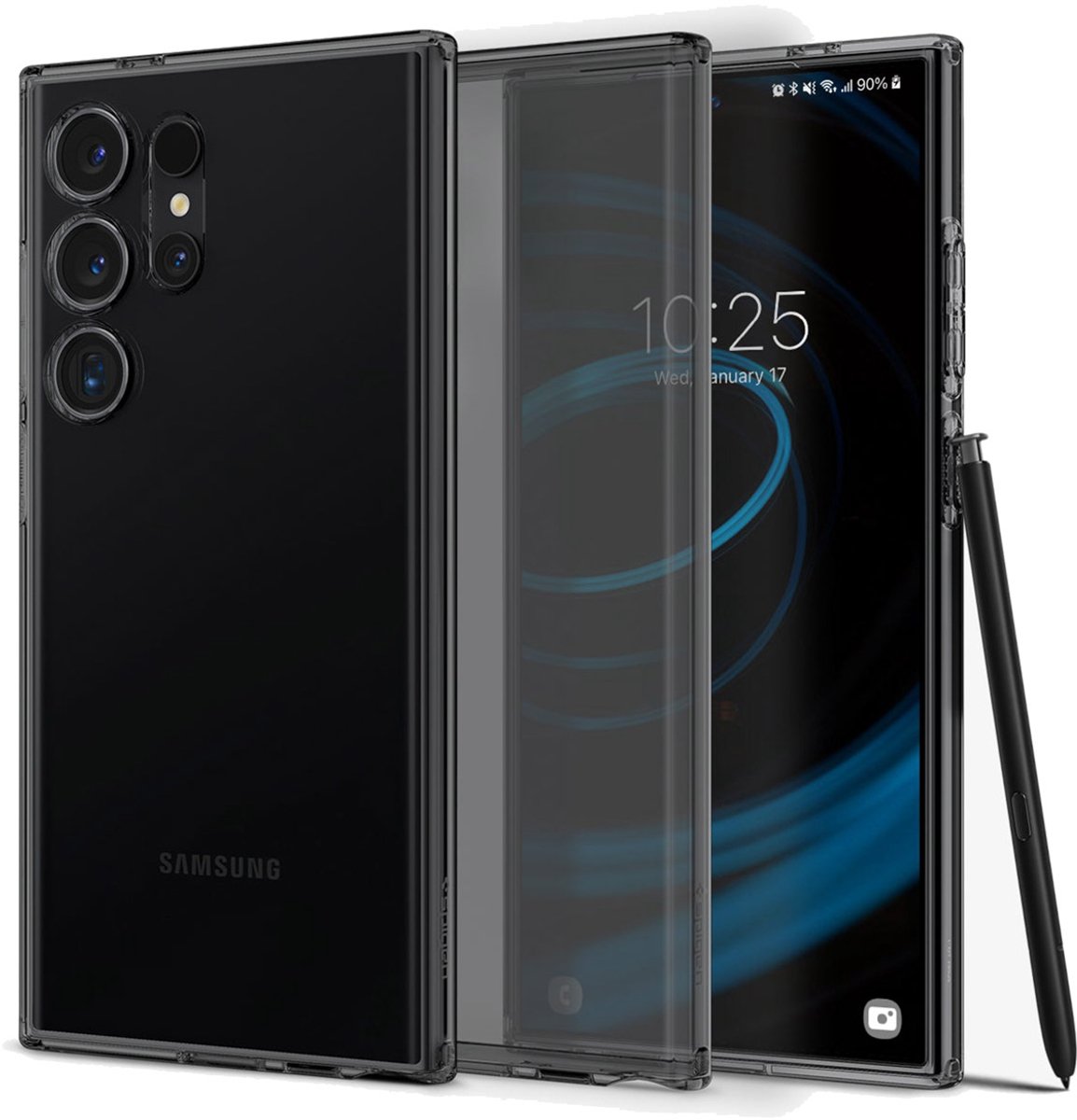 Spigen Liquid Crystal Hoesje Geschikt voor Samsung S24 Ultra Back Cover Zwart