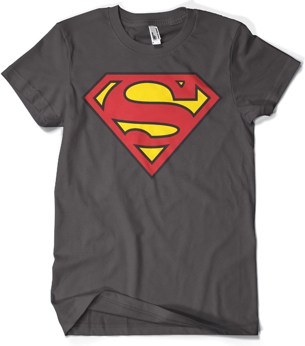 Superman Shield T-shirt donkergrijs