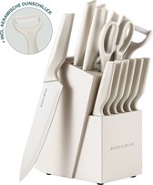Ensemble de couteaux BAUER & MEYER® - 15 pièces - FULL OATMEAL