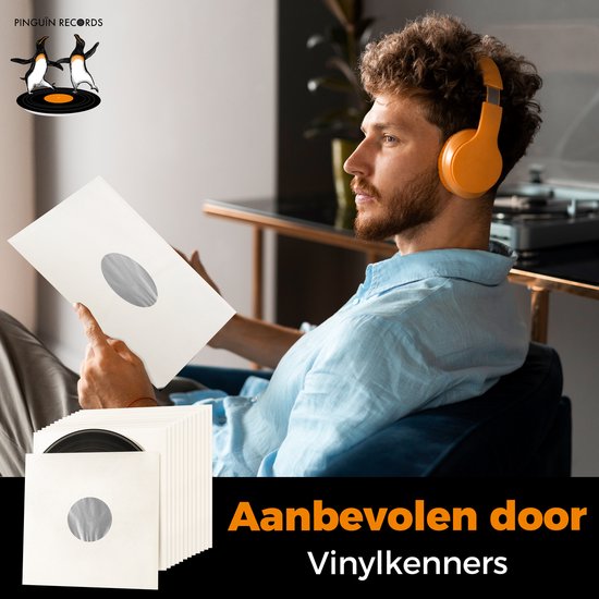 LP beschermhoezen - LP hoezen - Antistatische voering binnenhoes - 25 stuks - LP binnenhoezen - Wit - 80 gram - Vinyl hoezen