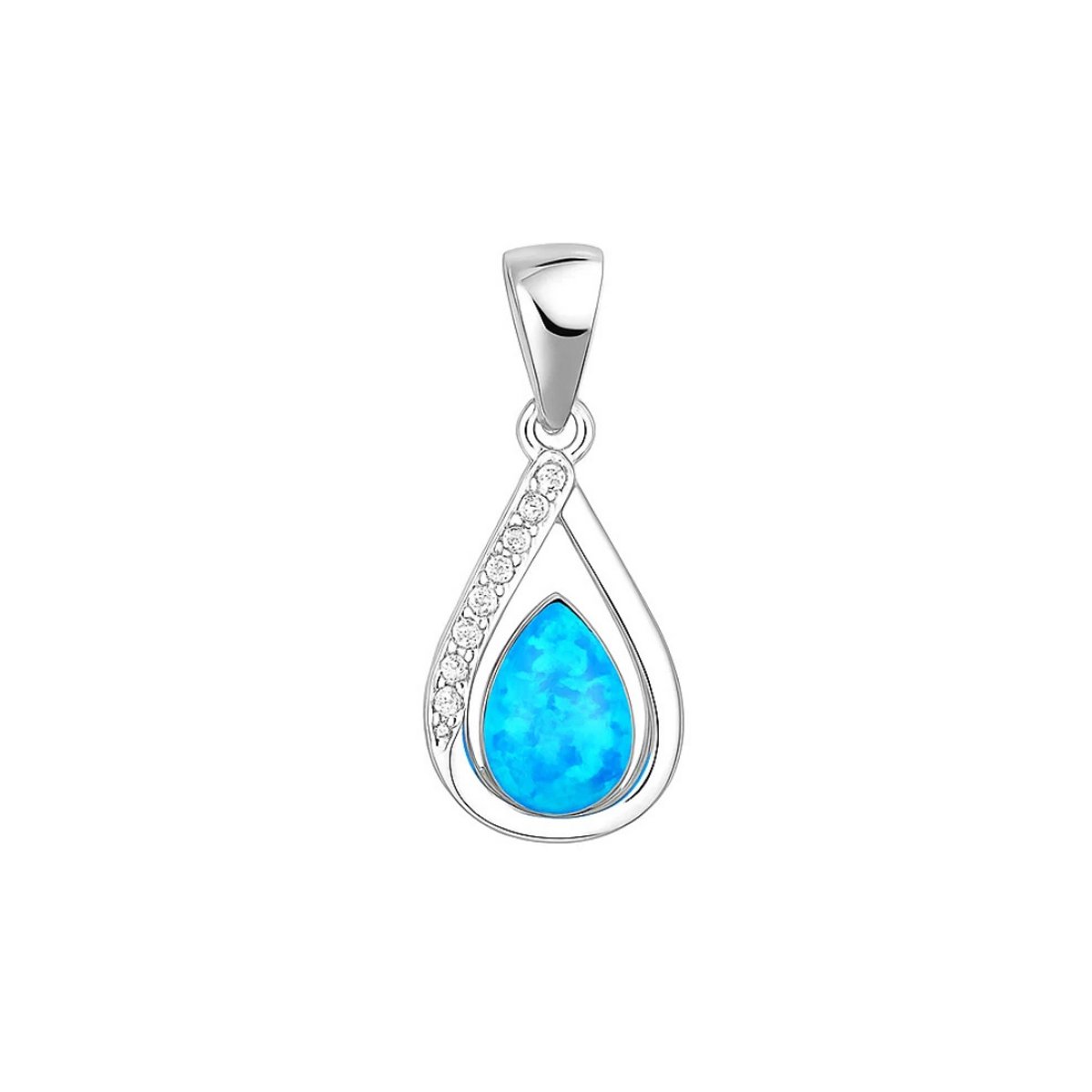 Zilver Opaal Hanger - Echte Opaal Steen - Echte Zilver - Zilver 925 - Opal Pendant- Amona Jewelry