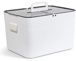 QPFO® Medicijn Opbergdoos met Handvat - Stevige Medicijnbox en Koffer voor Veilig Opbergen van Medicijnen en EHBO