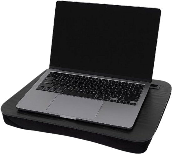 Laptop Kussen - Tablet Kussen - Laptop En Tablet Tafel - Laptray - Schootkussen Voor Laptop En Tablet - Met Tafelhouder - Comfortabel - Bedtafel - Ergonomische Laptopkussen - Schootkussen Stoel - Schoottafel - Schootkussen Tafel - Zwart
