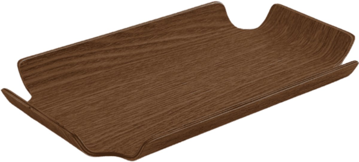XLBoom Deck Tray 24×14 Walnoot – Houten serveer- en display tray – Verkrijgbaar in Oak | Walnut | Black – Design dienblad met antislip & stapelbaar