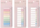 Notes autocollantes transparentes - 600 pièces - Onglets d'index - Autocollantes - 3 feuilles