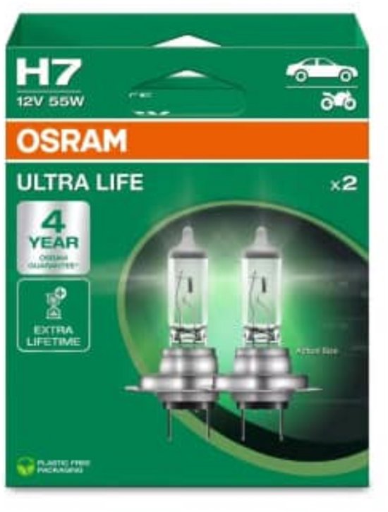 Osram Ultra Life H7 12 V/55 W – 64210ult-2hb – Set de 2
