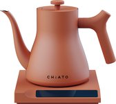 Slimme Gooseneck Elektrische Waterkoker 1.0L met Temperatuurregeling en Warmhoudfunctie, 1000W Snelkoken in 4 Min, RVS voor Koffie/Thee, LED Display, Aanraakbediening, Vintage Koper Kleur, BPA-Vrij