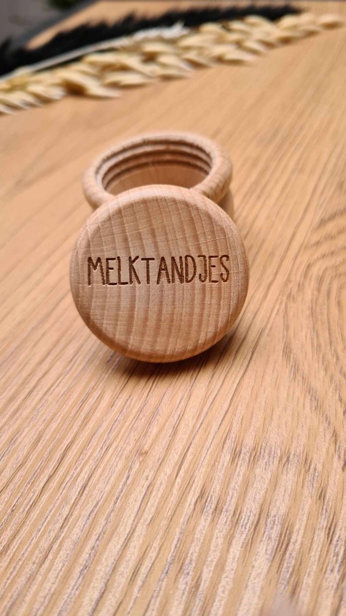 1x Bewaardoosje | melktandjes | tandendoosje | opdruk: gegraveerd | bewaarpotje | tandenpotje | Strak Lettertype — afbeelding 4