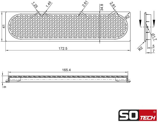 LED plafondlamp 1420 voor buiten plafond, grafiet 13 cm