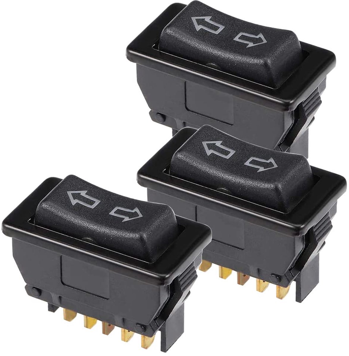 Image of 3pcs 5 Pin 12V 20A/ 24V 10A Car Window Switch Control Electric Window Lift RV Extending Momentary Toggle Switch