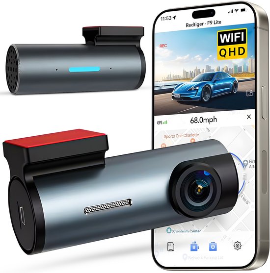 Azorix Dashcam Pro WiFi - 1080p Full HD Camera - Dashcam voor Auto - Nachtzicht & Botsingdetectie - Looprecording - Incl. 32 GB SD-kaart