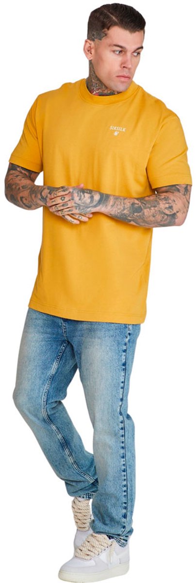 Siksilk Graphic T-shirt Met Korte Mouwen Geel S Man