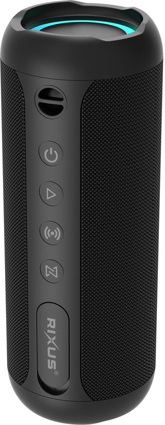 Draadloze Bluetooth speaker Rixus RXBS56 20W, IPX7 waterdicht, TWS, AUX, USB, micro SD, handsfree zwart