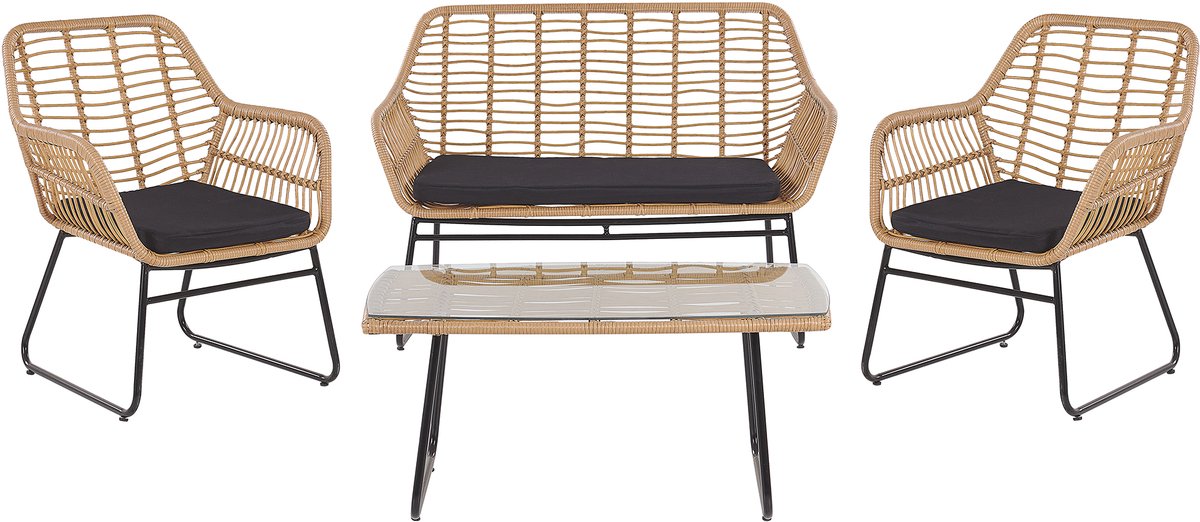 Beliani MINORI Loungeset natuurlijk