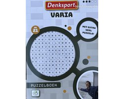 Denksport - Varia Nummer 22 - Denksport puzzelboekjes - Kruiswoordpuzzel - Woordzoeker - 3 sterren - puzzelboeken volwassenen - Nederlands - 192 puzzels