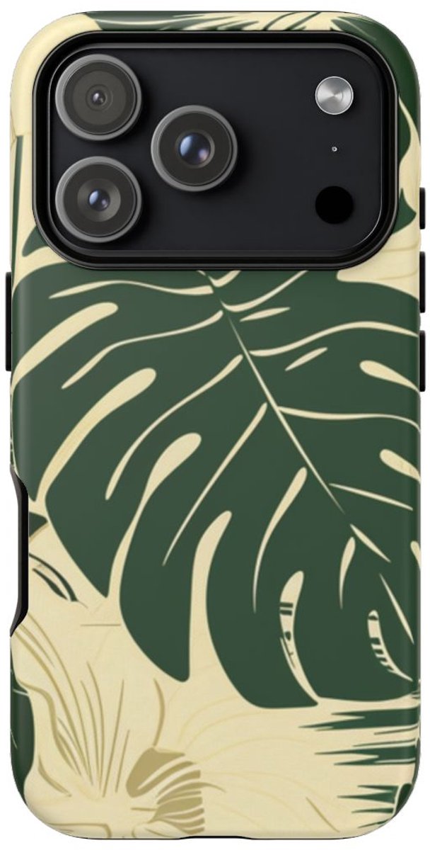 Tropisch Blad- en Bloemenpatroon – Telefoonhoesje Geschikt voor iPhone 17 Pro