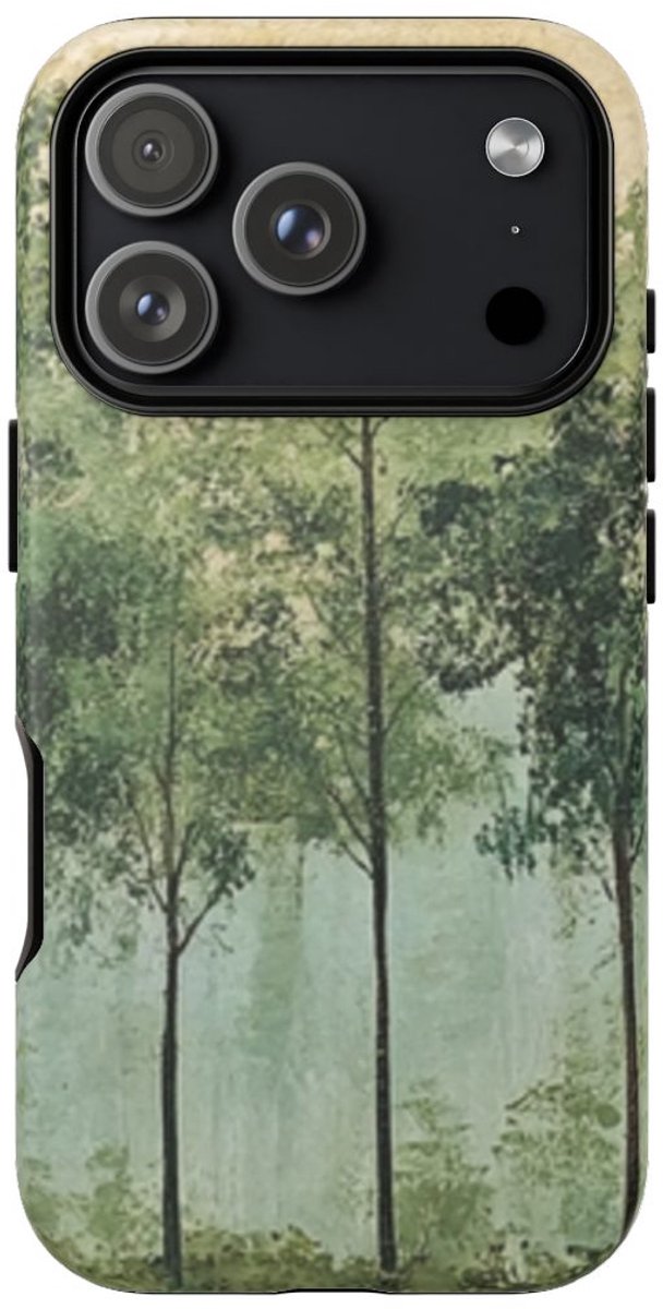 Groene Boomlijn Muurkunst – Telefoonhoesje Geschikt voor iPhone 17 Pro
