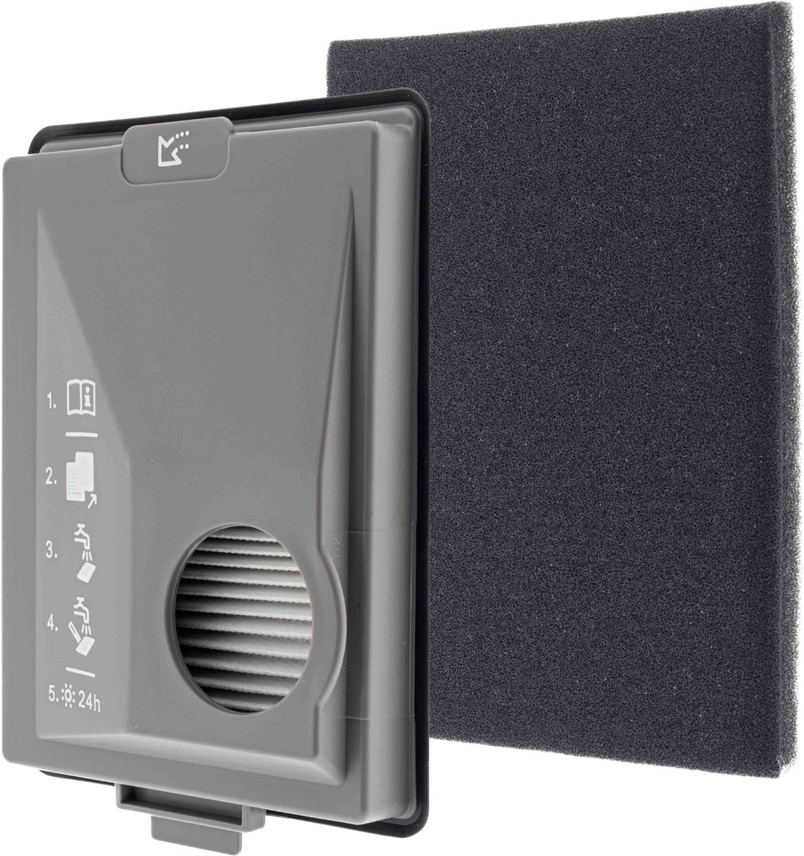 Kleanburg® Vervangend 2 delig Filter voor Miele Boost CX1 – CX-FSF Fijnstoffilter – Wasbaar & Herbruikbaar – Geschikt voor alle Boost CX1 modellen