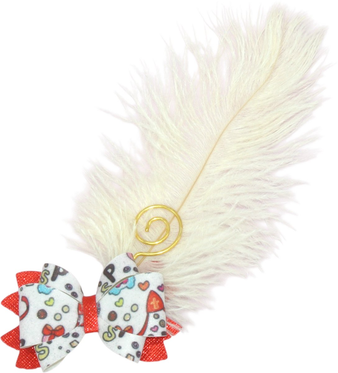 Sinterklaas - haarspeld - meisjes - creme - feestdagen