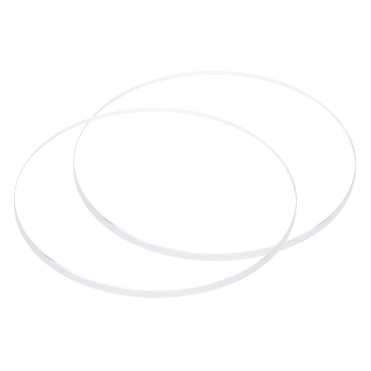 Allecto plus - 2 transparante horloges van kristalglas - 33 mm diameter - vervangende reparatie voor horlogemakers