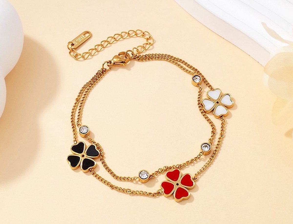 armband goud rvs 4489