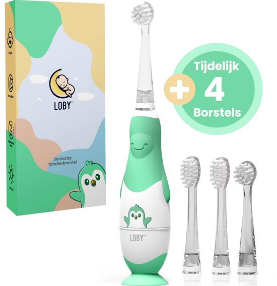 Afbeelding van Premium Baby Tandenborstel Elektrisch Groen met Timer Getest