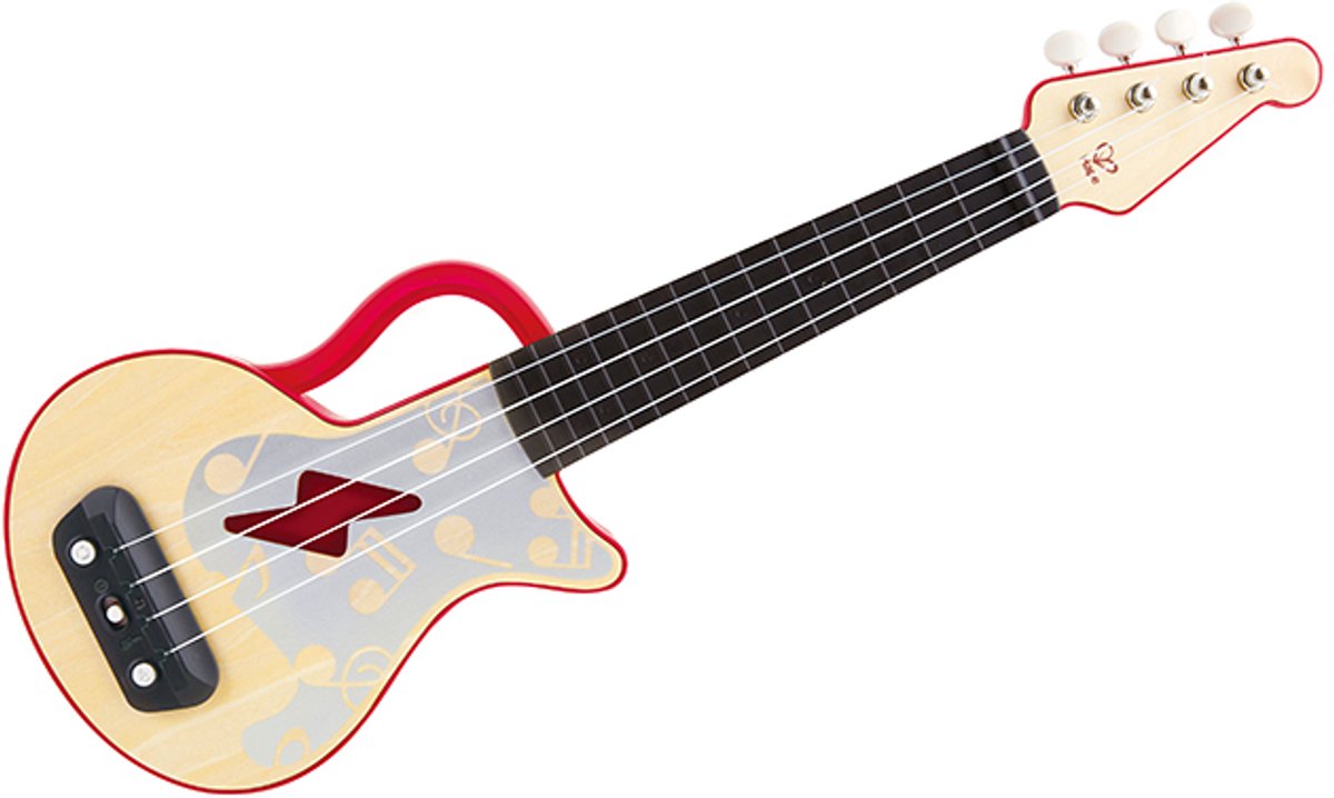 Hape Mini-gitaar Elektrische Lern-Ukulele, Rot