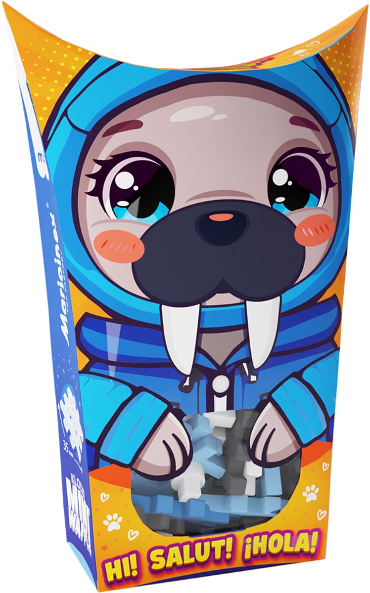 Mini wafel blokken pocket pets walrus - Marioinex - vanaf 3 jaar