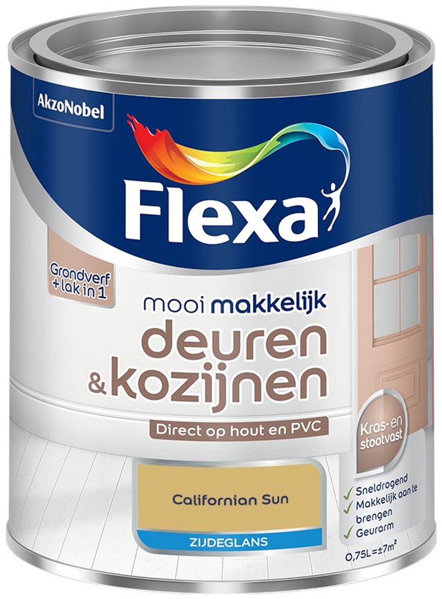 Flexa - Mooi Makkelijk Deuren & Kozijnen Zijdeglans - Californian Sun - Mengverf - 0.75 L