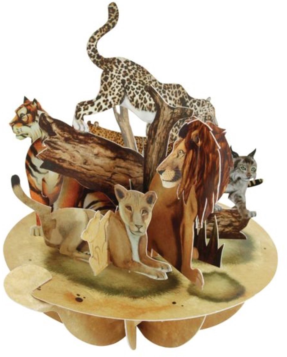 3D Kaart Big Cats- Santoro London Pirouettes