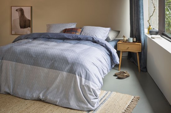 Beddinghouse Sanna dekbedovertrek - Eenpersoons - 140 x 200/220 cm - Blauw van Merkloos — afbeelding 4