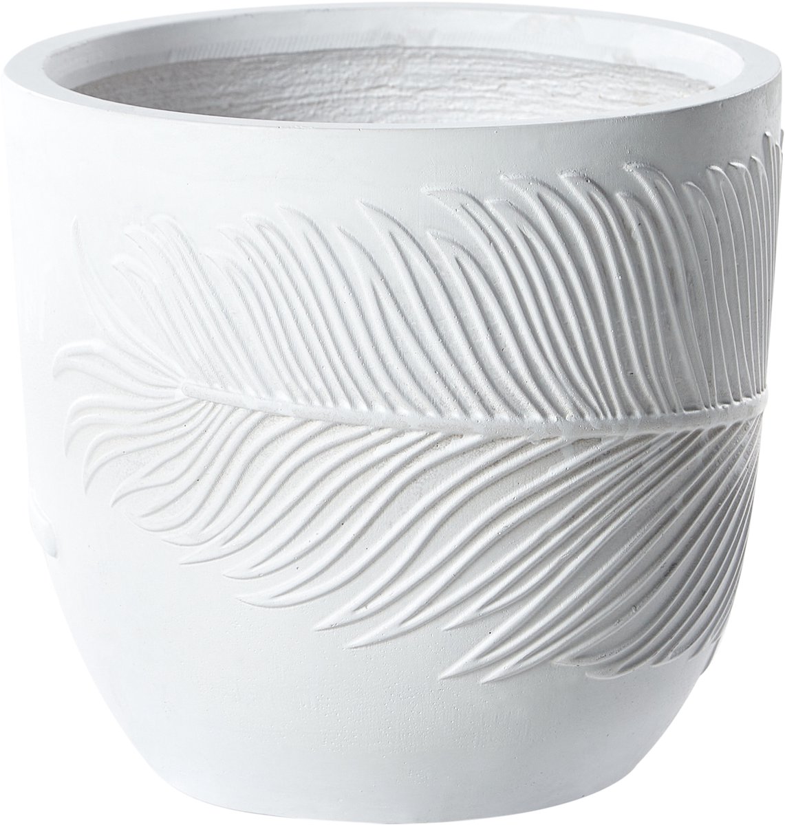 BELIANI FTERO - Bloempot - Gebroken wit - 28 x 28 x 16 cm - Kleivezel