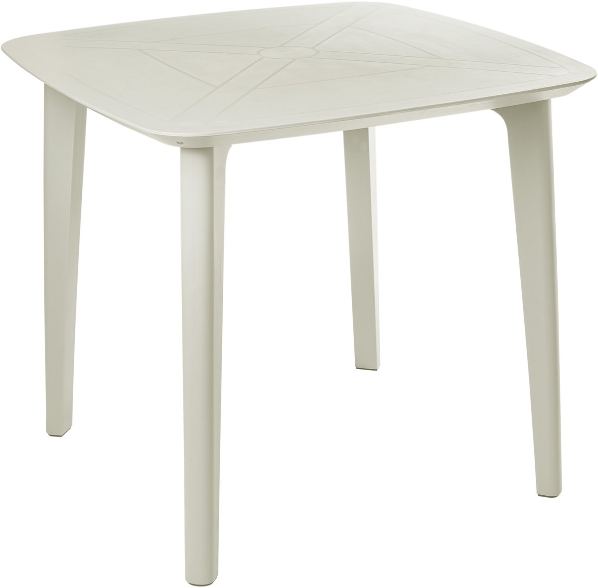 SORICO - Tuintafel - Lichtbeige - Synthetisch materiaal