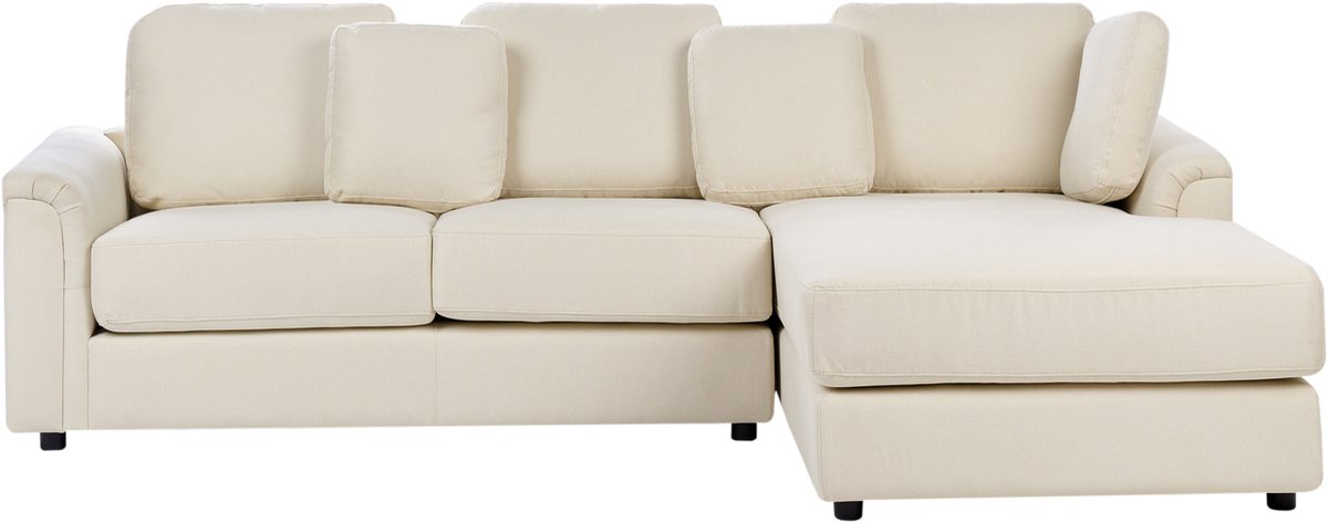 Beliani KOHLO - Hoekbank - Lichtbeige - Linkszijdig - Polyester