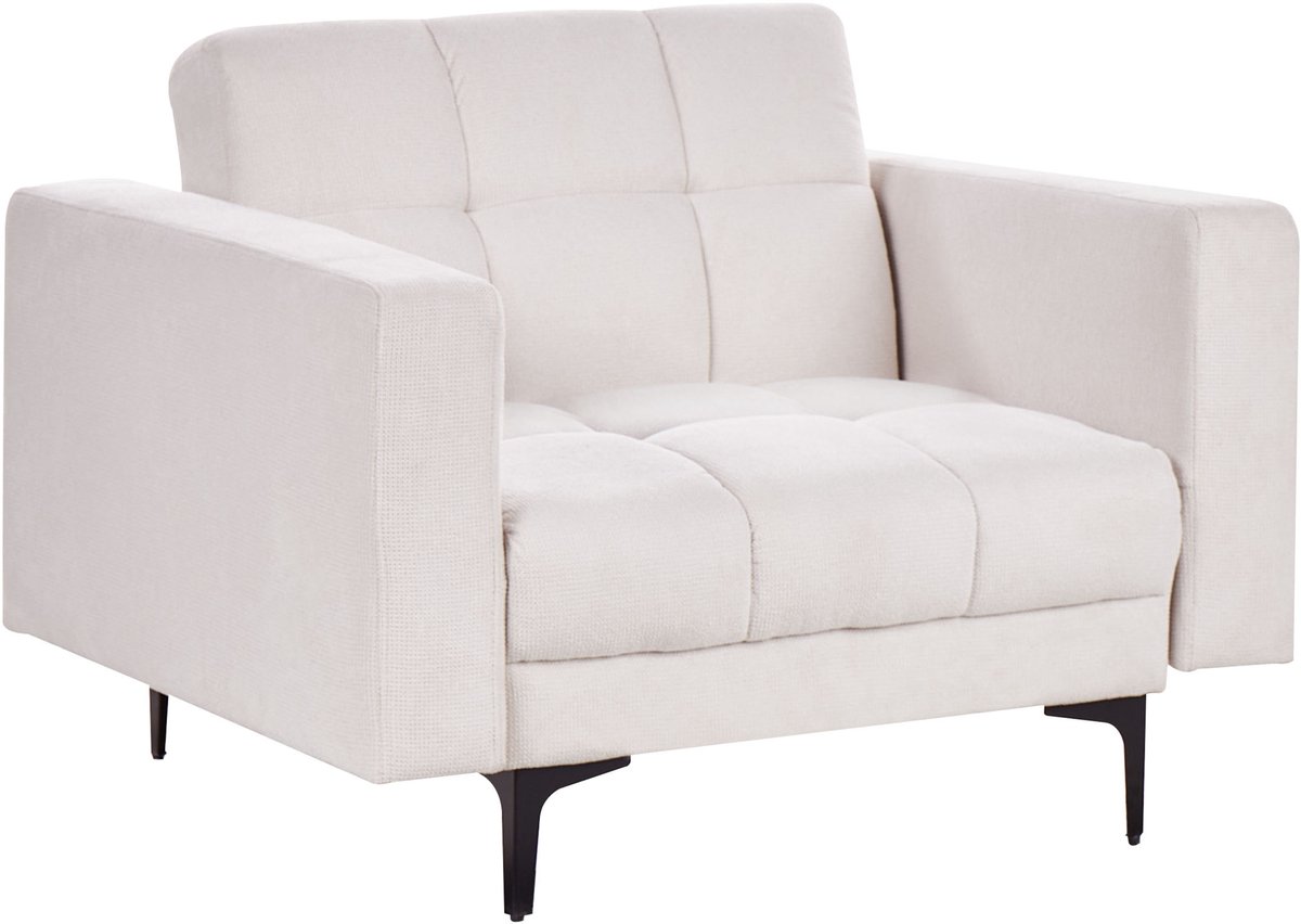 ALNES - Fauteuil - Gebroken wit - Polyester