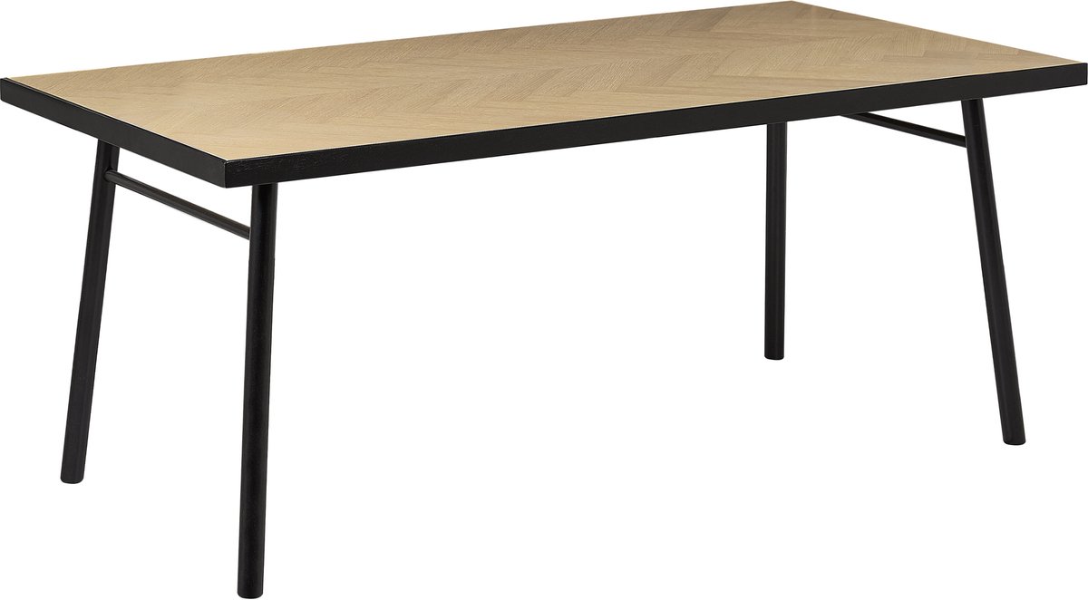 Beliani IVORIE - Eettafel - Lichte houtkleur - 180 x 90 cm - MDF Bruin