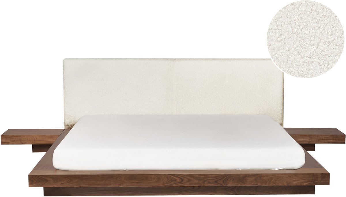 Beliani ZEN - Waterbed - Bruin - 180 x 200 cm - Bouclé