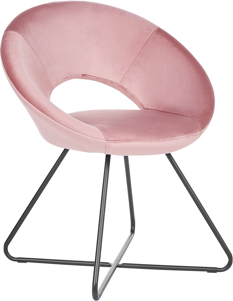 RACHEL - Fauteuil - Roze - Fluweel
