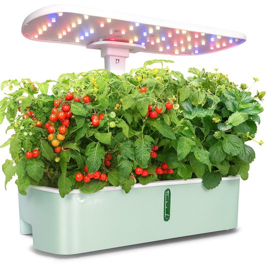 LetPot Air - 10 Pods Hydroponics Growing System - Tot 3 keer snellere groei - Supersnel resultaat - Altijd verse kruiden en groenten uit eigen keuken – Volautomatische verzorging via app - Zonder aarde, viezigheid of gedoe