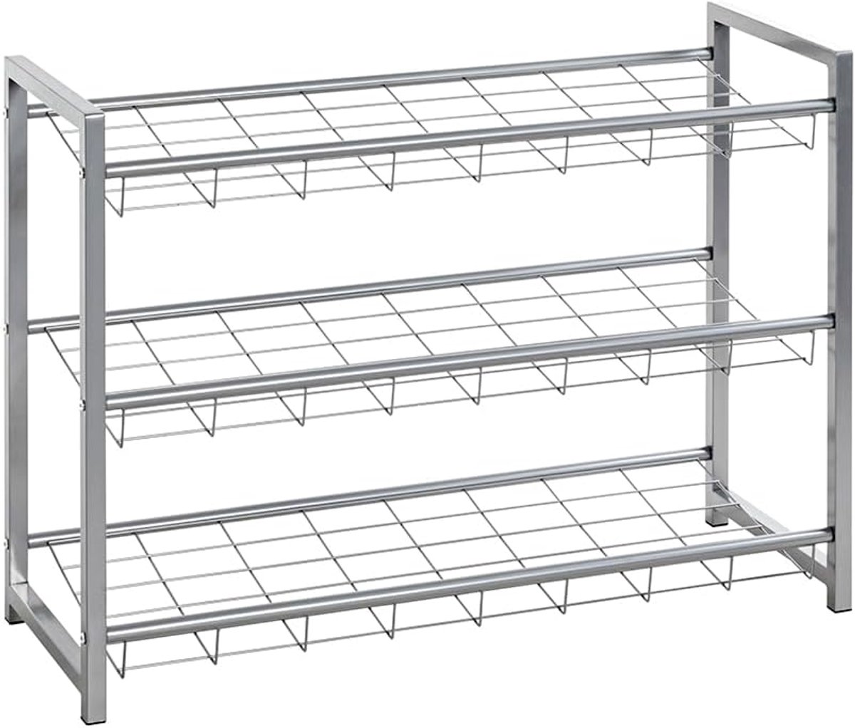 Schoenenrek metaal aluminium - B 80 x D 30 x H 60 cm van HAKU Möbel