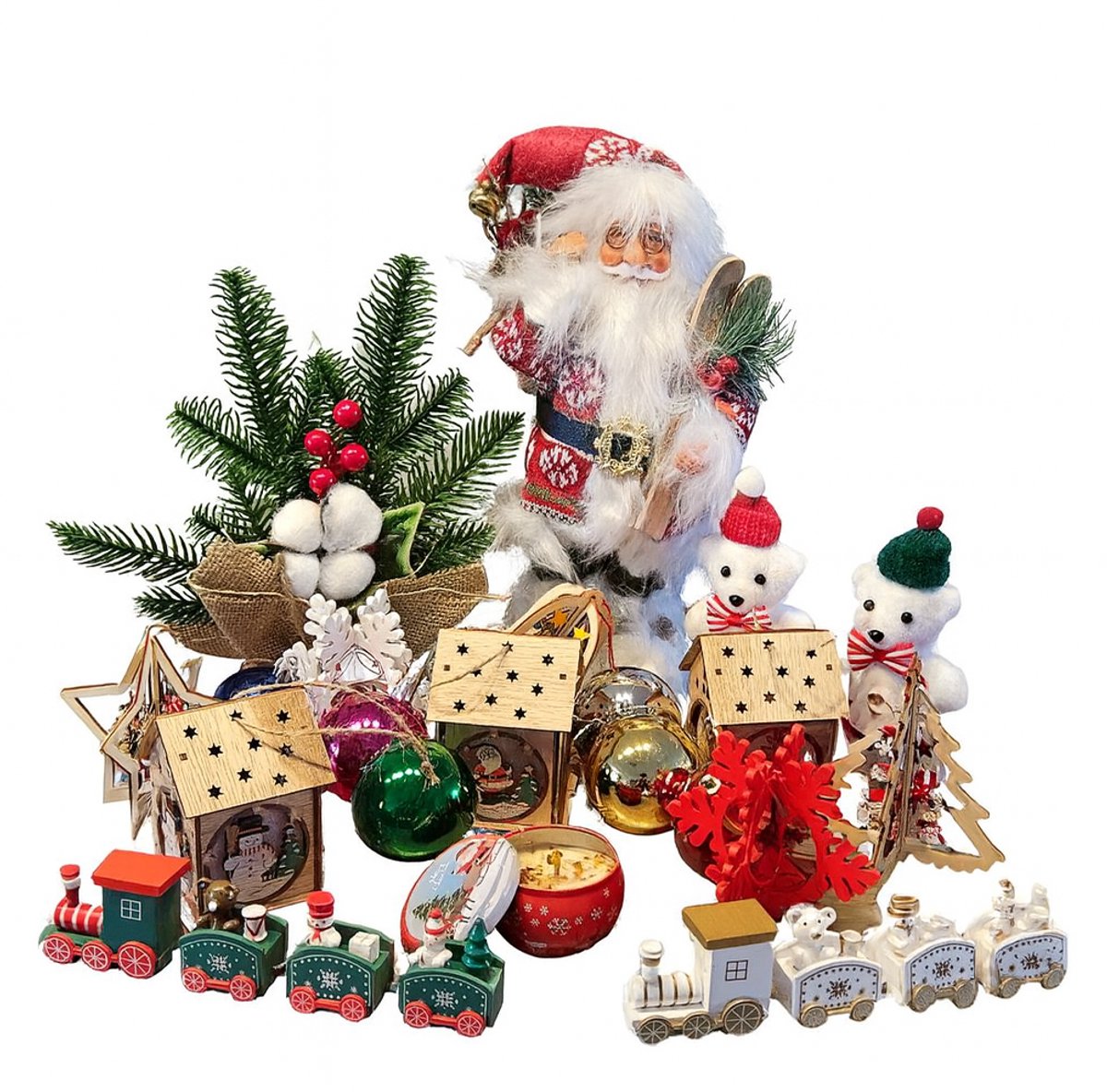 SUNMOOL Kerst Decoratieset - Kerst Cadeau Set - Set van 16stuks