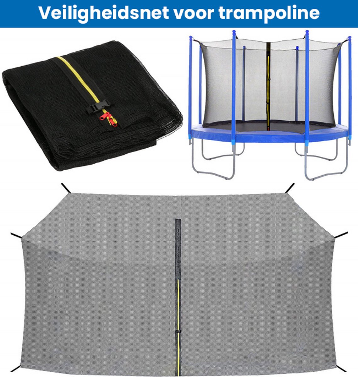Viking Sports - Veiligheidsnet trampoline - 305 cm - binnenzijde - geschikt voor 8 palen van Viking Sports